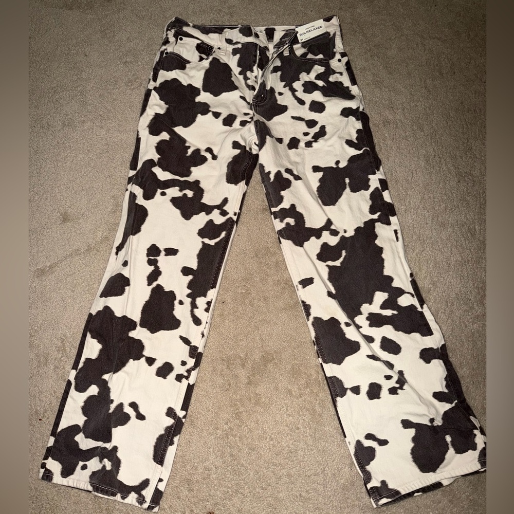 Abercrombie cow print jeans